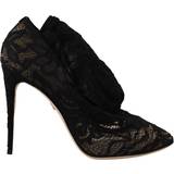 Dolce & Gabbana Strumpor Dolce & Gabbana Black Stretch Socks Taormina Lace Boots
