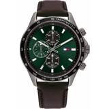 Tommy Hilfiger Armbandsur Tommy Hilfiger Green Brown Leather Watch BROWN One Size