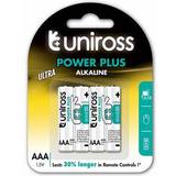 AAA (LR03) Batterier & Laddbart Varta Uniross alkaliska AAA-batterier 4 st