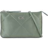 Satin Axelremsväskor Calvin Klein Quilted Crossbody Bag GREEN One Size