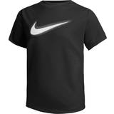 L T-shirts Barnkläder Nike Big Kid's Multi Dri-FIT Graphic Training Top - Black/White