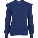 Volanger Tröjor Object Malena Knitted Pullover - Estate Blue