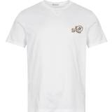 Moncler Herr - Vita T-shirts & Linnen Moncler Double Logo T-Shirt White