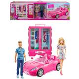 Barbie med bil Barbie Dress Up & Go Ultimate Closet Glam Convertible & Barbie & Ken Dolls