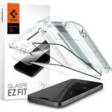 Spigen Skärmskydd Spigen iPhone 15 Pro Max Skärmskydd GLAS.tR Heltäckande EZ Fit 2-pack Svart