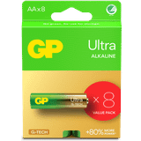 Engångsbatterier Batterier & Laddbart GP Batteries Ultra Alkaline Size AA, 15AU/LR6, 1.5V, 8-pack