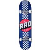 Blåa Kompletta skateboards Rad Unisex – Checker Stripe Skateboard för vuxna, marinblå 7,75 tum