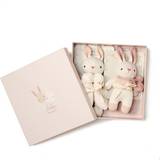 ThreadBear Gift Box Set Cream Bunny Comforter and Rattle Organic GOTS TB4080