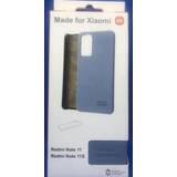 Maxfield Mobiltillbehör Maxfield för Xiaomi BackCase, skyddsskal i äkta läder, mobiltelefonfodral för Redmi Note 11 och 11S, handgjort i Europa – blå 49LennyBcRN11blå