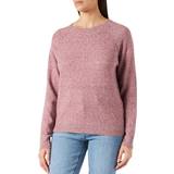 Vero Moda Doffy O-Neck Long Sleeved Knitted Sweater - Crushed Berry