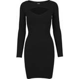 Cut-Out Klänningar Urban Classics Ladies Cut Out Mini Knit Evening Dress - Black