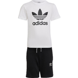 Adidas barn set Barnkläder adidas Adicolor Shorts & Tee Set - White/Black (HK2968)