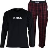 Hugo Boss Herr Pyjamasar HUGO BOSS Easy Jersey Lounge Pyjama Set Gift Set, Red/Black