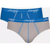 Sloggi Blåa Underkläder Sloggi 2-pack For Men Start Midi Grey/Blue * Kampanj *