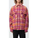 Palm Angels Brushed wool check oveshirt