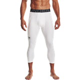 M - Vita Tights Under Armour Men's HeatGear 3/4 Leggings - White/Black
