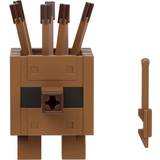 Träleksaker Actionfigurer Barbie Mattel Minecraft Legends Action Figure, Plank Golem with Attack Action & Accessory, Collectible Toy, 3.25-inch