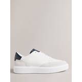 Ted Baker Herr Sneakers Ted Baker Luigis Sole Leather Trainers, White