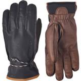 Blåa - Skinn Accessoarer Hestra Wakayama 5-Finger Ski Gloves - Navy/Brown