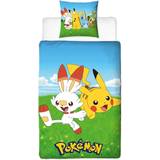 Multifärgade - Pokémons Textilier Licens Påslakanset Pokemon Pikachu og Squirtle 100% bomull 2 135x200cm