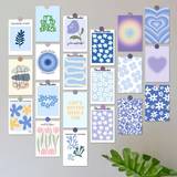 Papper Väggdekor Shein Blue Wall Collage Kit Aesthetic Pictures Multicolour Väggdekor