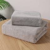 Polyester Handdukar Shein 1pc Solid Color Bath Towel Or Towel, Minimalist Fabric Bath Towel Or Towel For Home Gästhandduk Grå (80x40cm)