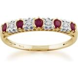 Smycken Gemondo Classic Half Eternity Ring - Gold/Ruby/Diamonds