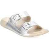 Silver Tofflor & Sandaler ecco Women's Cozmo Two Band Buckle Sandal Leather Pure Silver
