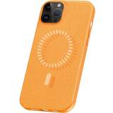 Baseus Rosa Mobiltillbehör Baseus iPhone 15 Pro Skal Fauxther Series MagSafe Orange