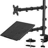 Dual monitor stand Huanuo Monitor & laptop mount adjustable dual arm desk stand/holder for 17"