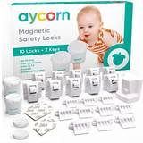 Vita Skåp- & Lådspärrar Aycorn Magnetic Safety 10 Locks & 2 keys