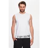 Emporio Armani Herr T-shirts & Linnen Emporio Armani Underkläder för män, glänsande stor logotyp, t-shirt, vit, XL, Vit