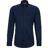 Hugo Boss Skjortor Hugo Boss Kason Slim Fit skjorta för män av lätt bomullstwill, Navy413
