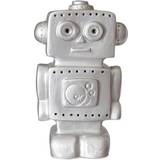 Silver Nattlampor Barnrum Heico Egmont Toys i form robotar, silverfärger Nattlampa
