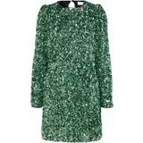 Dam - Paljetter Kläder Selected Sequin Mini Dress - Loden Frost
