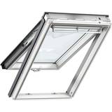 Velux Topphängda Solo 2 Vitmålad Aluminium, Trä Överkantshängt 3-glasfönster Höjd 118cm