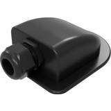 Roof outlet 1-way black for cable diameter 13 mm - 18 mm