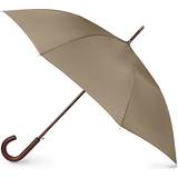 Totes Auto Open Wooden Stick Umbrella, Beige/British Tan, One Size