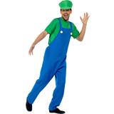 Dräkter & Kläder Karnival Costumes Green Plumber Video Game Guy Men's Costume