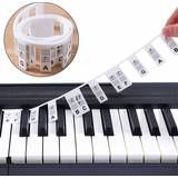 Vit Keyboards INF Avtagbara piano och keyboard etiketter 61 tangenter Vit
