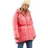 Svea Dam Kläder Svea W. Mid Length Shiny Jacket Happy Pink
