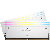 Vita RAM minnen Corsair Dominator Titanium RGB White DDR5 7200MHz 2x16GB (CMP32GX5M2X7200C34W)
