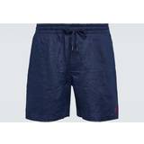 Polo Ralph Lauren Byxor & Shorts Polo Ralph Lauren Cfprepsters-Flat Front Linneshorts Newport Navy