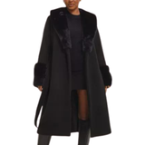 Nelly Fur Detailed Coat - Black