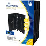MediaRange BOX35-8 fodral till optiska skivor Plastfodral 8 diskar Svart