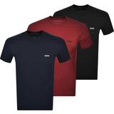 Hugo Boss Bodywear Cotton T-shirts 3-pack - Burgundy/Navy/Black