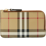 Burberry Check Zip Card Case - Archive Beige