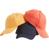 Multifärgade Kepsar H&M Cotton Caps 3-pack - Orange/Yellow/Navy Blue (1053280002)