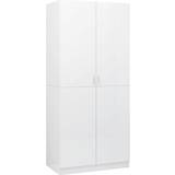 Garderob 180 cm möbler vidaXL 800627 High Gloss White Garderob 80x180cm