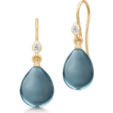 Julie Sandlau Prima Ballerina Earrings - Gold/London Blue/Transparent